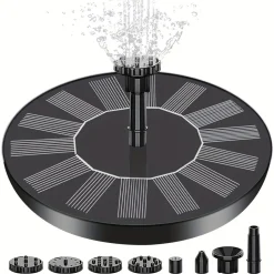DOWNYPAWS - Pompe à eau solaire ronde pour fontaine d'extérieur