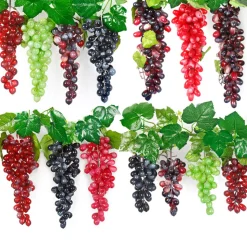 DOWNYPAWS - Raisins artificiels très réalistes 24 pièces vertes * 3