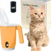 DOWNYPAWS - Ramasse - crottes portables pour litière de chat et chien : distribue sacs intégrés avec rouleau sans contact orange taille moyenne