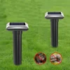DOWNYPAWS - Répulsifs solaires anti-taupes- répulsif à ultrasons-Noir