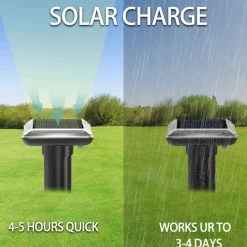 DOWNYPAWS - Répulsifs solaires anti-taupes- répulsif à ultrasons-Orange