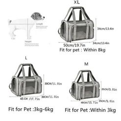 DOWNYPAWS - Sac de transport pour chat, portable et pliable violet taille l downypaws