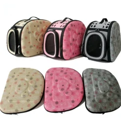 DOWNYPAWS - Sac pour chat-sac de transport pliable pour chat et chien-gris-42*33*28.5cm