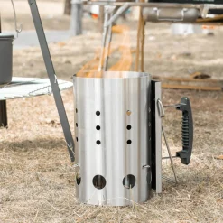 DOWNYPAWS - Seau d'allumage en acier inoxydable multifonctionnel et pratique pour le camping et le barbecue