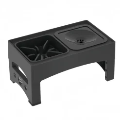 DOWNYPAWS - Table d'alimentation en acier inoxydable pour animaux - bol nourriture lente, eau flottant, hauteur réglable, durable