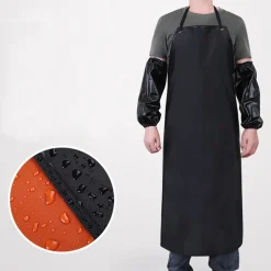 DOWNYPAWS - Tablier de travail extra-long en pvc imperméable et résistant à l'huile pour adulte-xl
