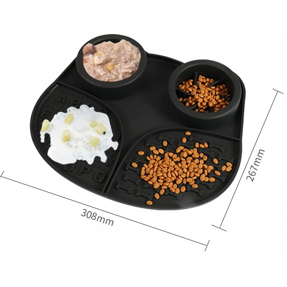 DOWNYPAWS - Tapis à lécher en silicone pour chiens et chats