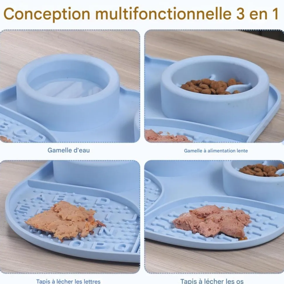 DOWNYPAWS - Tapis à lécher en silicone pour chiens et chats