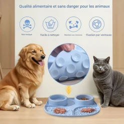 DOWNYPAWS - Tapis à lécher en silicone pour chiens et chats
