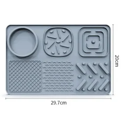 DOWNYPAWS - Tapis de léchage multifonctionnel et d'alimentation lente avec ventouse pour chiens