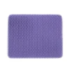 DOWNYPAWS - Tapis de litière anti-déversement pour chat violet 40*50cm