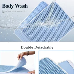 DOWNYPAWS - Tapis de litière anti-déversement pour chat bleu clair 45*60cm