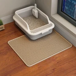DOWNYPAWS - Tapis de litière pour chat kaki 45*60cm