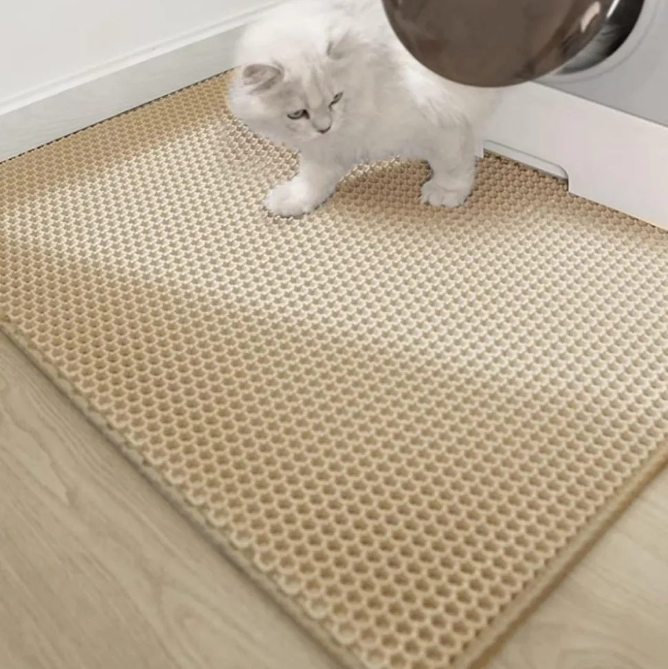 DOWNYPAWS - Tapis de litière pour chat kaki 45*60cm