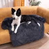 DOWNYPAWS - Tapis pour lit de chien en peluche, universel pour toutes saisons noir 95 x 80 x 15 cmnoir 105 x 95 x 15 cm