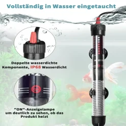 DOWNYPAWS - Thermoplongeur 100w pour aquarium - jusqu'à 120l