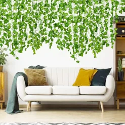 DOWNYPAWS - Vignes artificielles, fausses vignes vertes 12 pièces, pour décoration suspendue