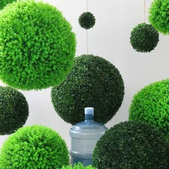 DTOPBUYAGE - Boule de plante artificielle de milan pour la décoration du plafond 28cm 2pcs dtopbuyage