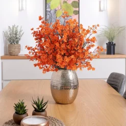 DTOPBUYAGE - Bouquet de fleurs simulées d'étoiles 10 bâtons rouges dtopbuyage