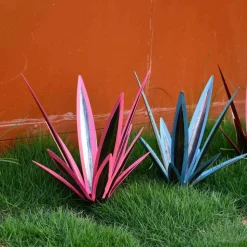 DTOPBUYAGE - Décoration en fer de plante d'agave pour jardin rose dtopbuyage