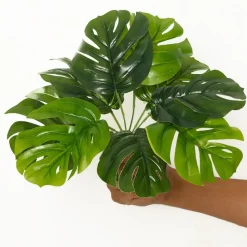 DTOPBUYAGE - Décoration pour mur de plantes artificielles - feuille de tortue à 9 têtes - dtopbuyage