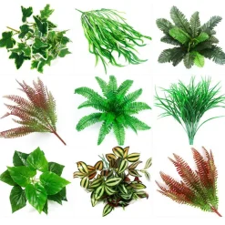 DTOPBUYAGE - Décoration pour mur de plantes artificielles - feuille à 12 têtes - dtopbuyage
