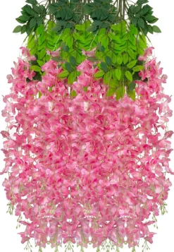 DTOPBUYAGE - Deux paquets de wisteria artificielle rose pour décoration dtopbuyage