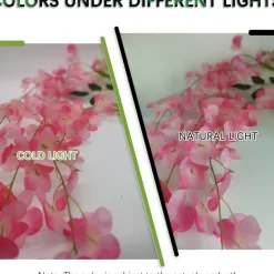 DTOPBUYAGE - Deux paquets de wisteria artificielle rose pour décoration dtopbuyage