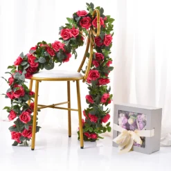 DTOPBUYAGE - Dtopbuyage - 16 rosiers artificiels rouges, 2 pièces