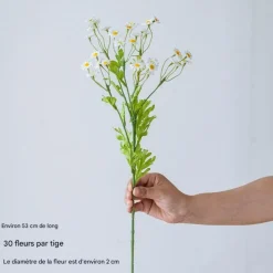 DTOPBUYAGE - Fleur simulée de camomille pour décoration dtopbuyage