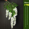 DTOPBUYAGE - Fleurs artificielles de glycine et de cassia fistula pour décoration du plafond blanc*2 pièces dtopbuyage