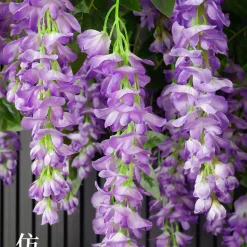 DTOPBUYAGE - Fleurs artificielles de glycine et de cassia fistula pour décoration du plafond violet*2 dtopbuyage