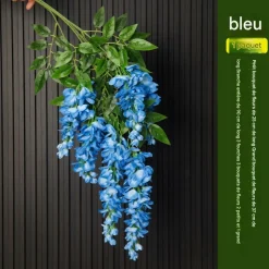 DTOPBUYAGE - Fleurs artificielles de glycine et de cassia fistula pour décoration du plafond bleu*2 pièces dtopbuyage