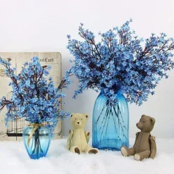 DTOPBUYAGE - Fleurs pour maison mariage fête etc blue cerez 10 bâtons dtopbuyage