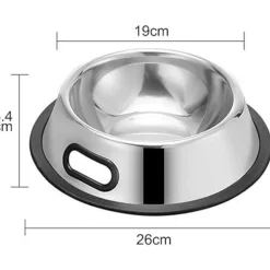 DTOPBUYAGE - Gamelle acier inoxydable poignée chien chat