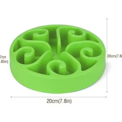 DTOPBUYAGE - Gamelle anti glouton vert plateau interactif pour animaux compagnie
