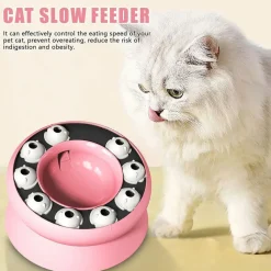 DTOPBUYAGE - Gamelle pour chat - surélevée avec support, jouet puzzle interactif