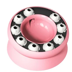 DTOPBUYAGE - Gamelle pour chat - surélevée avec support, jouet puzzle interactif