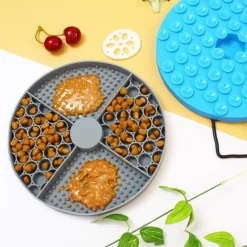 DTOPBUYAGE - Gamelle silicone à ventouse pour chien gris