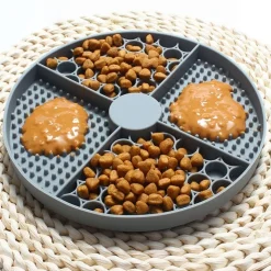 DTOPBUYAGE - Gamelle silicone à ventouse pour chien gris