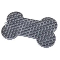 DTOPBUYAGE - Gamelle silicone à ventouse pour chien gris