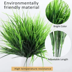 DTOPBUYAGE - Herbe artificielle - fleurs en plastique à 7 branches - décoration pour jardin - dtopbuyage
