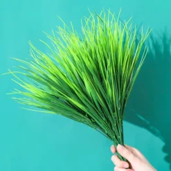 DTOPBUYAGE - Herbe artificielle - fleurs en plastique à 7 branches - décoration pour jardin - dtopbuyage