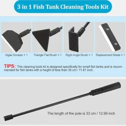 DTOPBUYAGE - Kit nettoyage aquarium 3 en 1