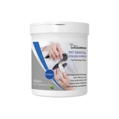 DTOPBUYAGE - Lingettes pour les dents des animaux de compagnie sur doigt, 50 pcs/boîte - dtopbuyage