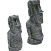 DTOPBUYAGE - Lot 2 statues tête île pâques déco