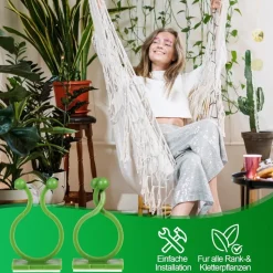 DTOPBUYAGE - Lot de 50 pinces à plantes pour support mural grand dtopbuyage