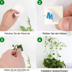 DTOPBUYAGE - Lot de 50 pinces à plantes pour support mural dtopbuyage