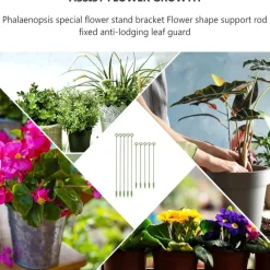DTOPBUYAGE - Lot de 10 tuteurs pour plantes intérieures 17cm dtopbuyage