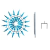 DTOPBUYAGE - Moulinets de décoration pour jardin bleu ciel dtopbuyage